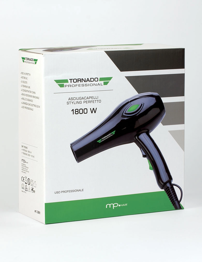Phon Professionale Tornado 1800W per Saloni e Hairstylist